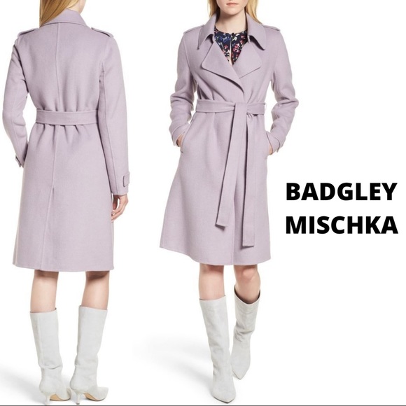 NWT Badgley Mischka Double Face Wool Blend Coat - Picture 2 of 11